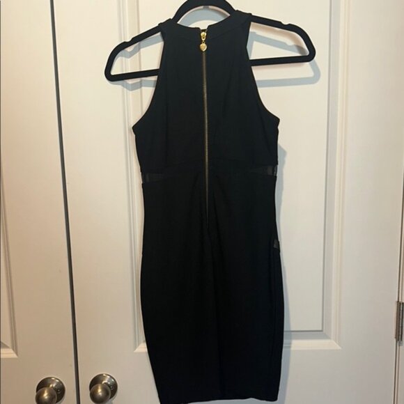 Black Sleeveless Halter Mini Dress - Picture 5 of 8